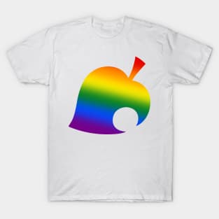 Gay Pride Racoon Leaf Crossing gradient T-Shirt